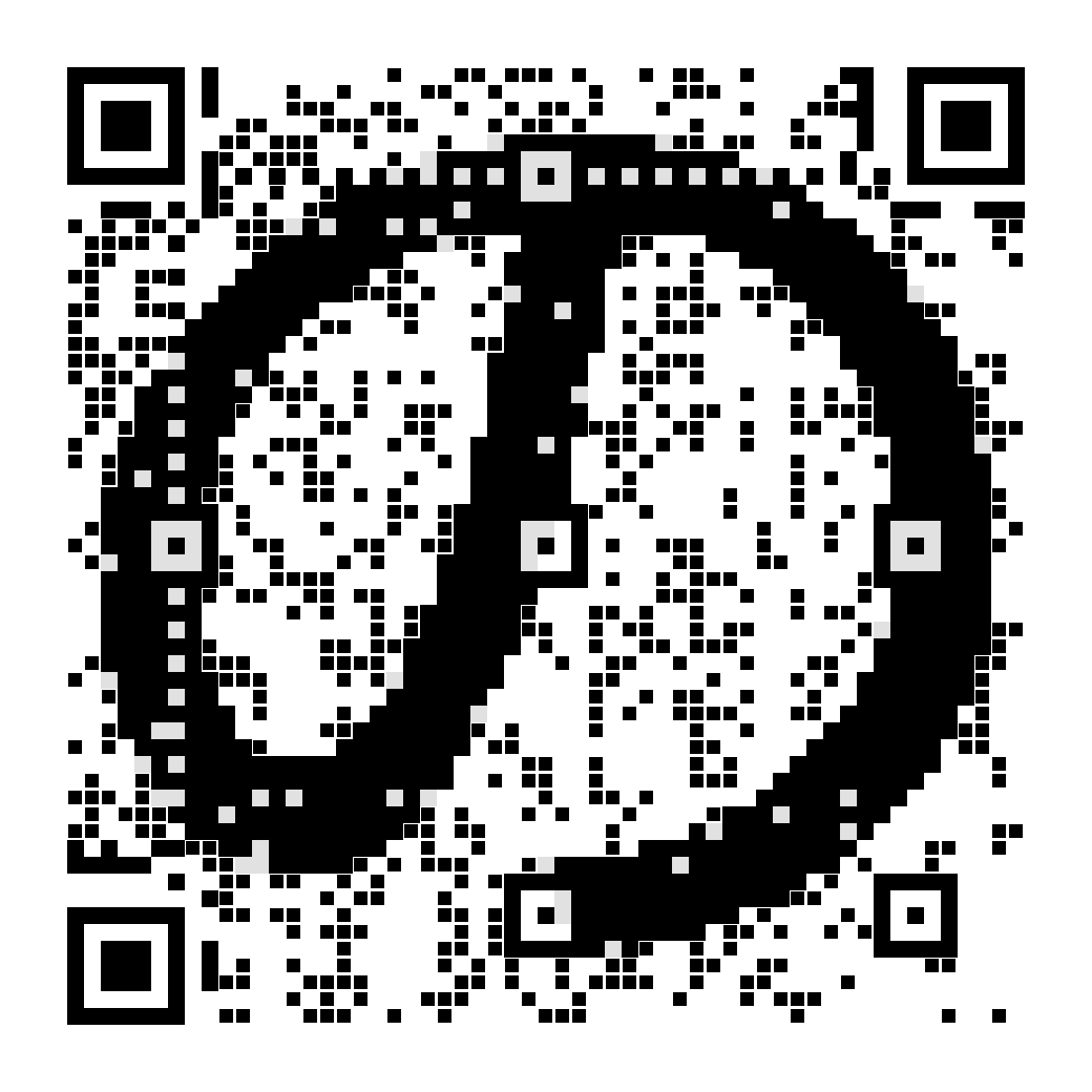A QR code drawn as “の”