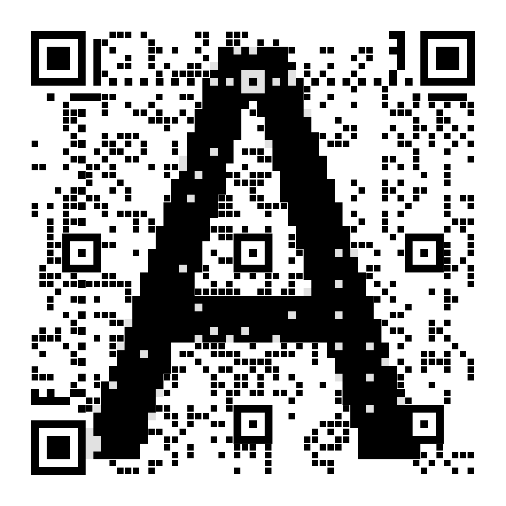 A QR code drawn as “A”